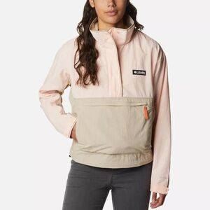 Columbia Deschutes Valley windbreaker beige peach XS
